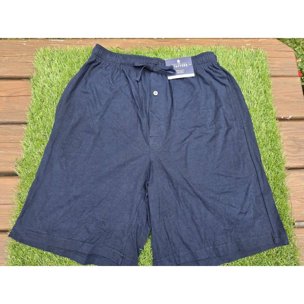 Stafford Sleep Shorts Adult Size Small Navy Blue NWT Regular Fit 100% Cotton